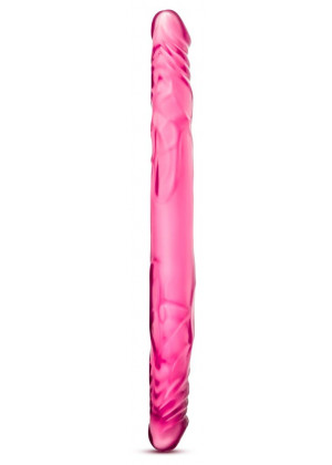 Розовый двусторонний фаллоимитатор 14 Double Dildo - 35,5 см.