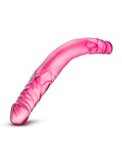 Розовый двусторонний фаллоимитатор 14 Double Dildo - 35,5 см.