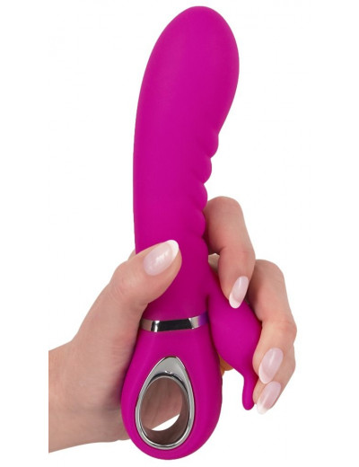 Лиловый вибратор-кролик Super Soft Silicone Rabbit Vibrator - 20,2 см.