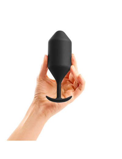 Чёрная пробка для ношения B-vibe Snug Plug 5 - 14 см.