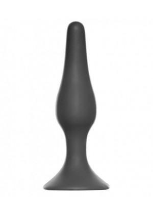 Темно-серая анальная пробка Slim Anal Plug Large - 12,5 см.
