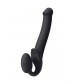 Черный безремневой страпон Silicone Bendable Strap-On M