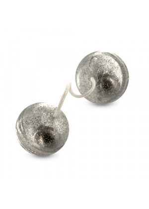 Вагинальные шарики с блёстками SILVER MAGIC BALLS