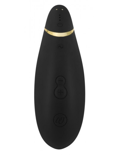 Чёрный бесконтактный клиторальный стимулятор Womanizer Premium