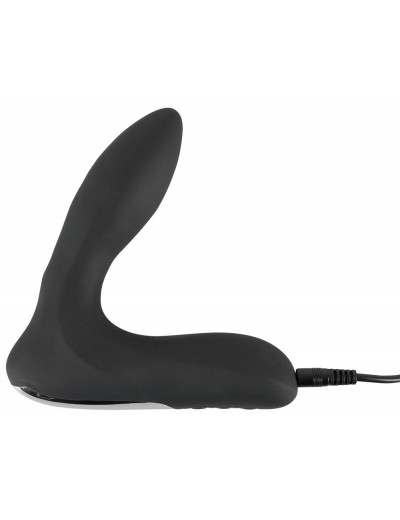Черная анальная втулка с вибрацией и функцией расширения Inflatable Vibrating Prostate Plug