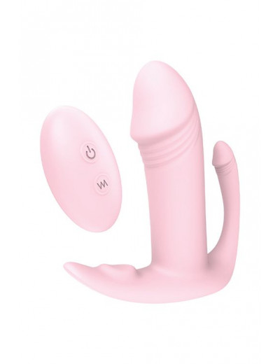 Розовый вибратор REMOTE TRI-PLEASURER