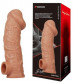 Телесная насадка на фаллос с отверстием для мошонки EXTREME SLEEVE - 17,6 см.