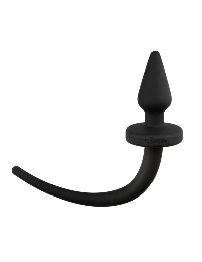 Черная пробка с хвостом собаки Dog Tail Plug S