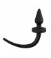 Черная пробка с хвостом собаки Dog Tail Plug S