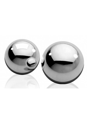 Серебристые металлические вагинальные шарики Heavy Weight Ben-Wa-Balls