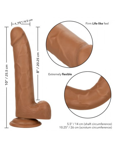 Коричневый фаллоимитатор Size Queen 6  - 20,25 см.