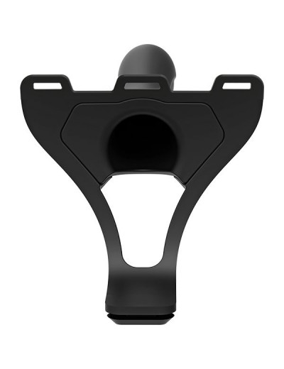 Черный полый страпон с креплением Body Extensions BE Strong - 19,05 см.