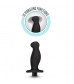 Черный анальный вибромассажёр Silicone Vibrating Prostate Massager 02 - 10,8 см.