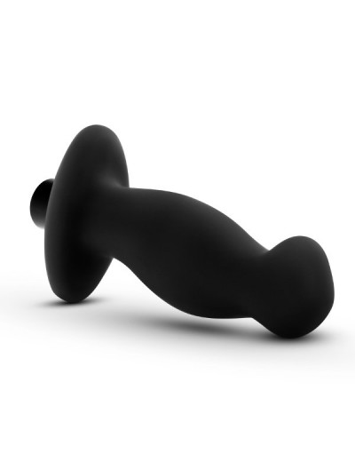 Черный анальный вибромассажёр Silicone Vibrating Prostate Massager 02 - 10,8 см.