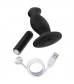 Черный анальный вибромассажёр Silicone Vibrating Prostate Massager 02 - 10,8 см.