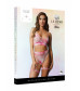 Эротический комплект с наклейкой на лицо Bra Set With Garters   Dazzling Sticker