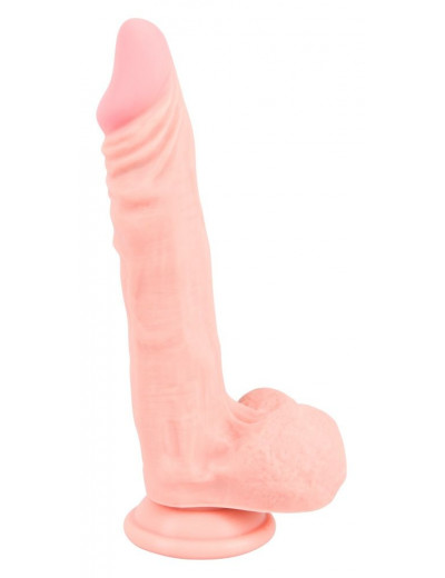Реалистичный фаллоимитатор с чуть зауженной головкой Medical Silicone Dildo - 21 см.