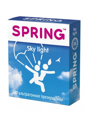 Ультратонкие презервативы SPRING SKY LIGHT - 100 шт.
