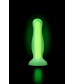 Зеленая, светящаяся в темноте анальная втулка Victor Glow - 10 см.