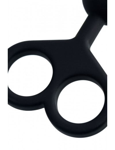 Черные анальные бусы Cephei - 33,5 см.