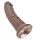 Коричневый фаллоимитатор 8  Cock - 20,3 см.