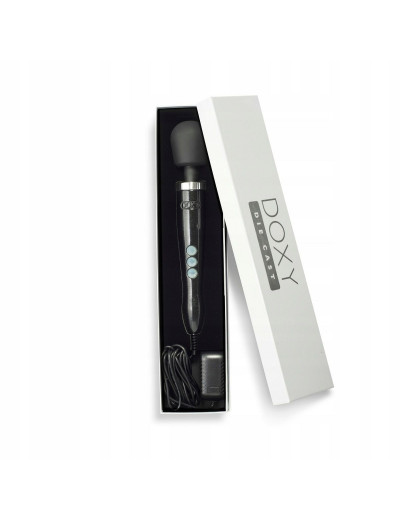 Черный вибратор Doxy Die Cast Wand Massager - 34 см.
