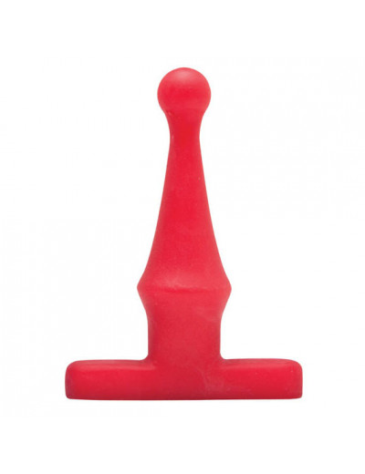 Красная анальная пробка Bum Buddies Tease My Tush, Intermediate Silicone Anal Plug - 12 см.
