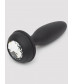 Черная анальная вибропробка Rechargeable Vibrating Bunny Tail Butt Plug Small