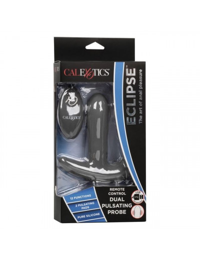 Серый вибромассажер простаты Remote Control Dual Pulsating Probe