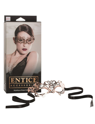 Золотистая маска из никеля с имитацией кристаллов Entice Mystique Mask