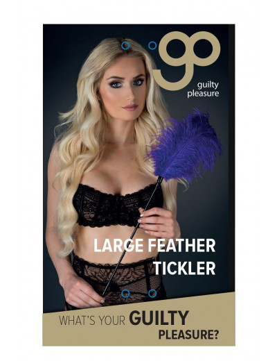 Стек с большим фиолетовым пером Large Feather Tickler - 65 см.