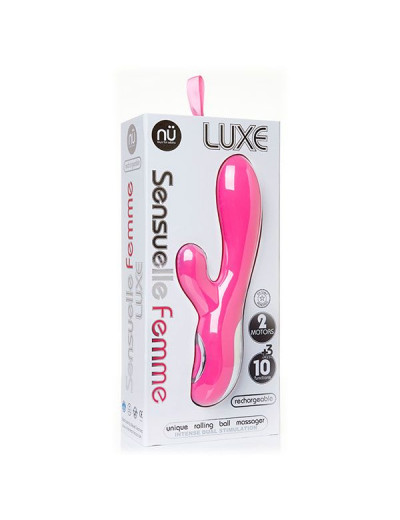 Розовый вибромассажер FEMME LUXE - 23,5 см.