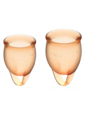Набор оранжевых менструальных чаш Feel confident Menstrual Cup
