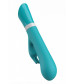 Бирюзовый вибратор-кролик Bwild Deluxe Bunny - 19,3 см.