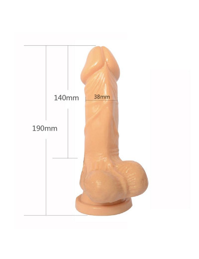 Телесный фаллоимитатор 7 inch Realistic Cock - 19 см.