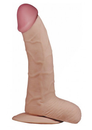 Фаллоимитатор-реалистик с мошонкой 8.8  The Ultra Soft Dude - 20 см.