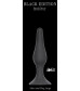 Чёрная анальная пробка Slim Anal Plug Large - 12,5 см.