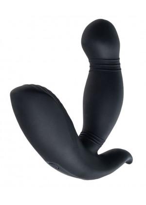 Черный стимулятор простаты PPPVIBE 9 W MOTOR - 12 см.