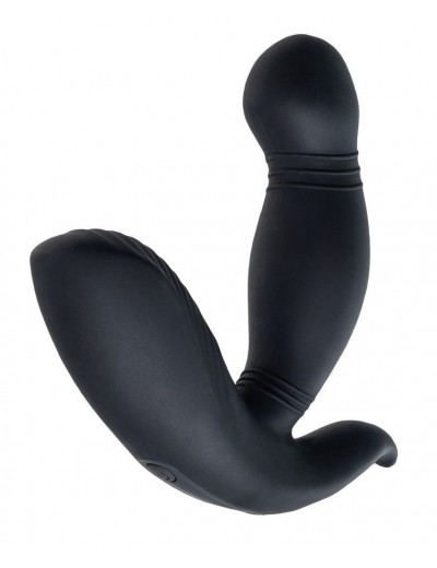 Черный стимулятор простаты PPPVIBE 9 W MOTOR - 12 см.
