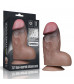 Коричневый фаллоимитатор 7.0 Dual Layered Platinum Silicone Cock - 18,2 см.