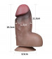 Коричневый фаллоимитатор 7.0 Dual Layered Platinum Silicone Cock - 18,2 см.