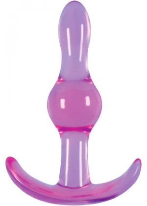 Фиолетовая анальная пробка Jelly Rancher T-Plug Wave - 9,7 см.