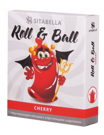Стимулирующий презерватив-насадка Roll   Ball Cherry
