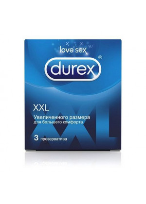Презервативы увеличенного размера Durex XXL - 3 шт. 