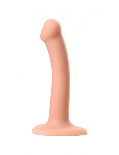 Телесный фаллос на присоске Silicone Bendable Dildo S - 17 см.
