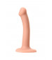 Телесный фаллос на присоске Silicone Bendable Dildo S - 17 см.