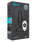 Чёрная вибровтулка с ротацией шариков RIMMING REMOTE CONTROL PLUG BLACK - 15,2 см.