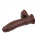 Коричневый фаллоимитатор Sex Lure - 17 см.