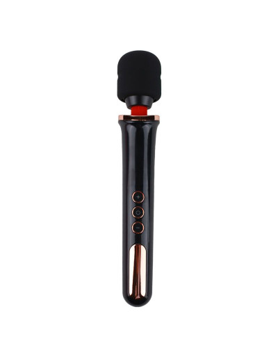 Черный жезловый вибратор Wand Vander - 33,5 см.