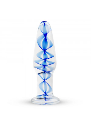 Прозрачная стеклянная пробка Glass Buttplug No.23 - 10,5 см.